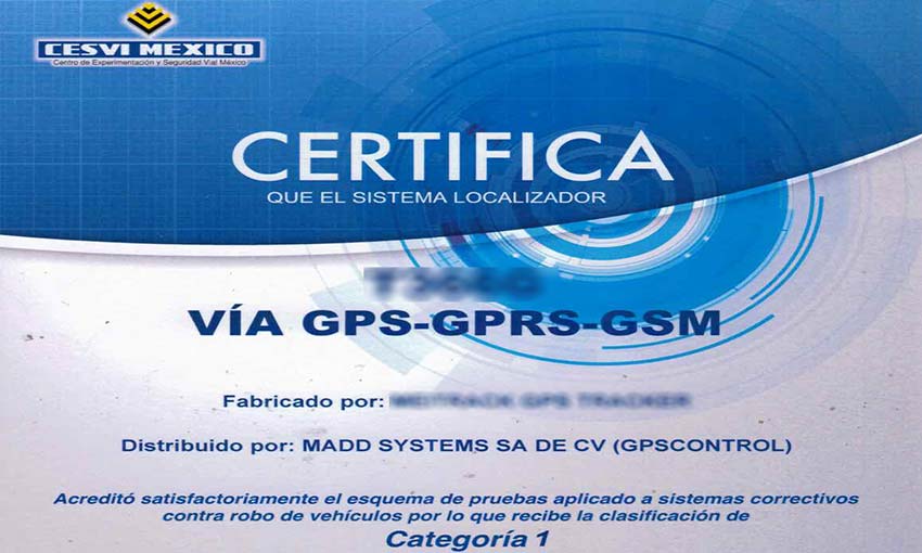 Certificaciones GPScontrol